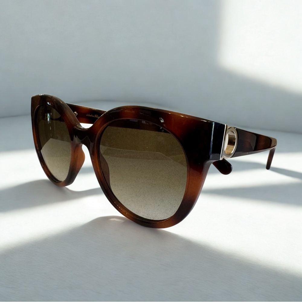 Salvatore Ferragamo Tortoise Shell Sunglasses